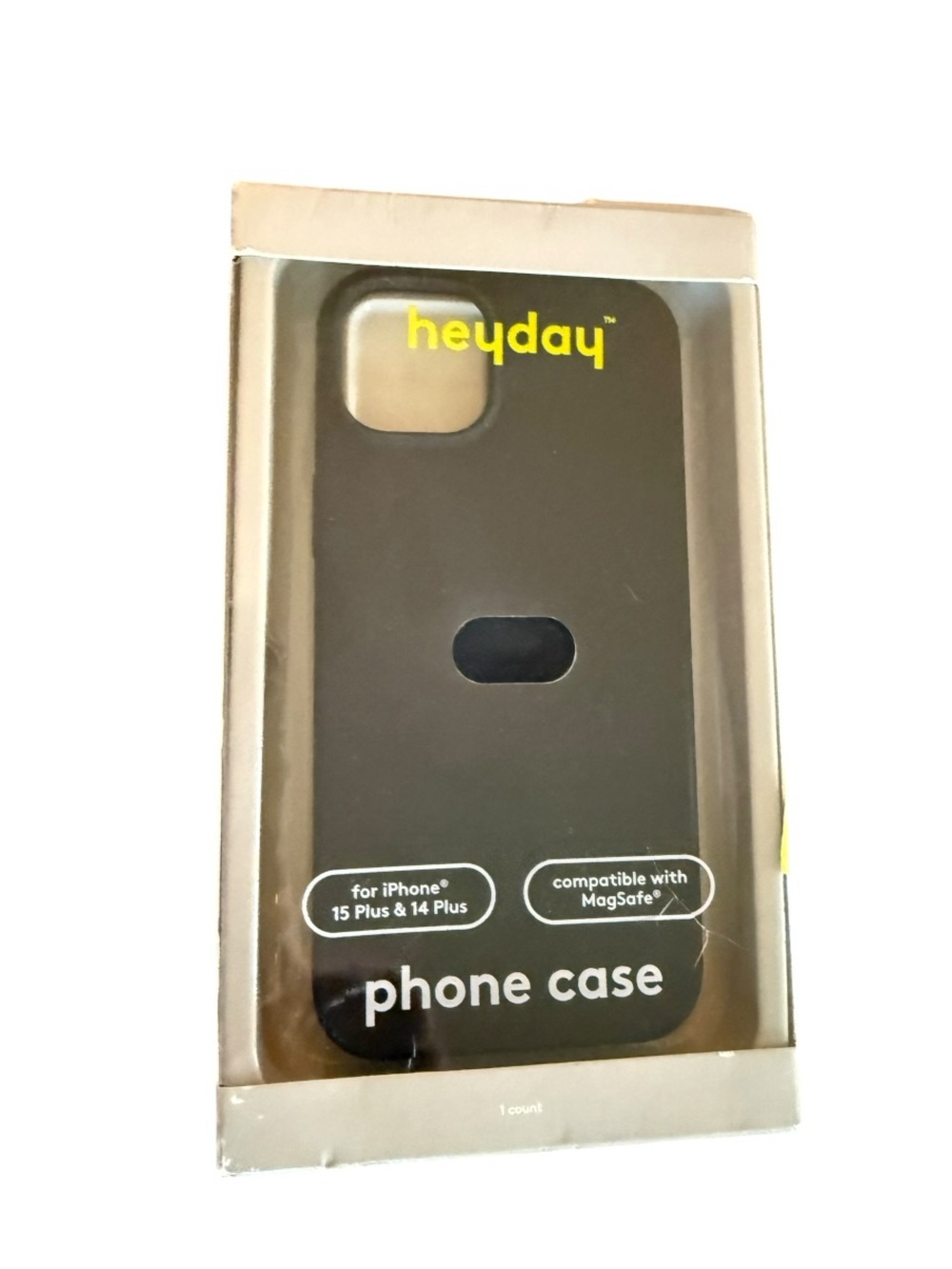 Heyday Black Phone Case Compatible with iPhone 15 Plus & 14 Plus